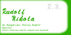rudolf mikola business card
